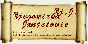 Njegomirka Janjetović vizit kartica